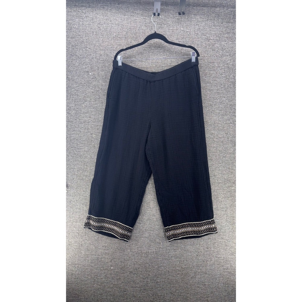 Pure Jill Gauzy Pants Size L Capri Relaxed J Jill Summer Pockets Bohemian Summer